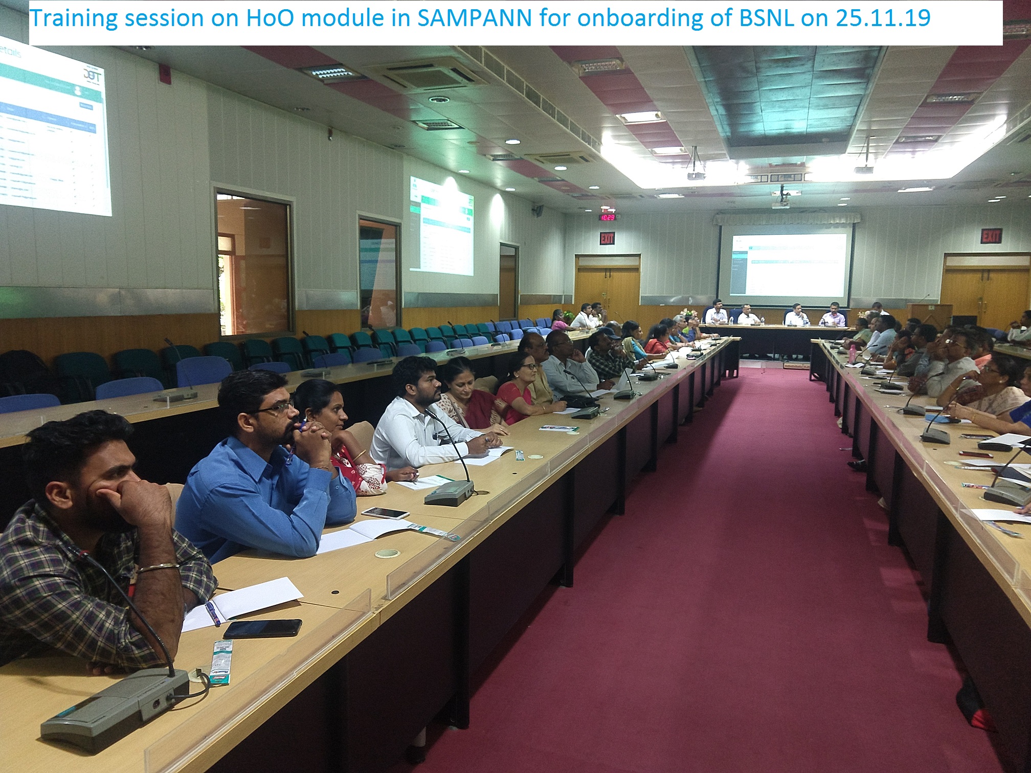 Training session on HoO module in SAMPANN for onboarding of BSNL on 25.11.19