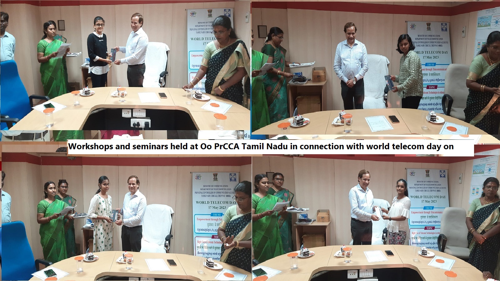 Workshops and seminars held at Oo PrCCA Tamil Nadu in connection with world telecom day on 17.5.23