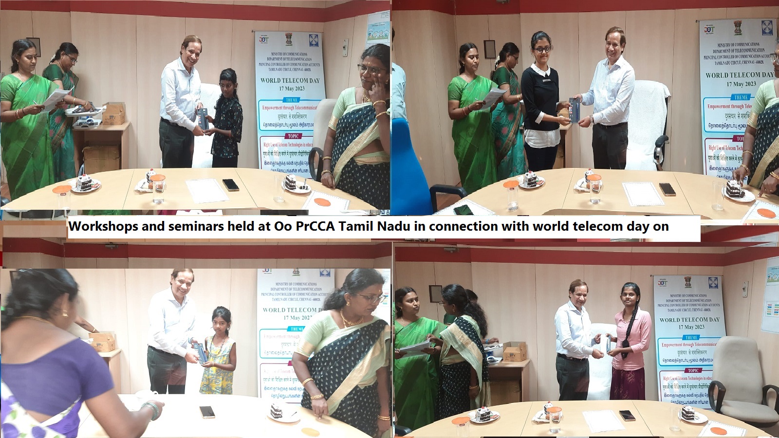 Workshops and seminars held at Oo PrCCA Tamil Nadu in connection with world telecom day on 17.5.23