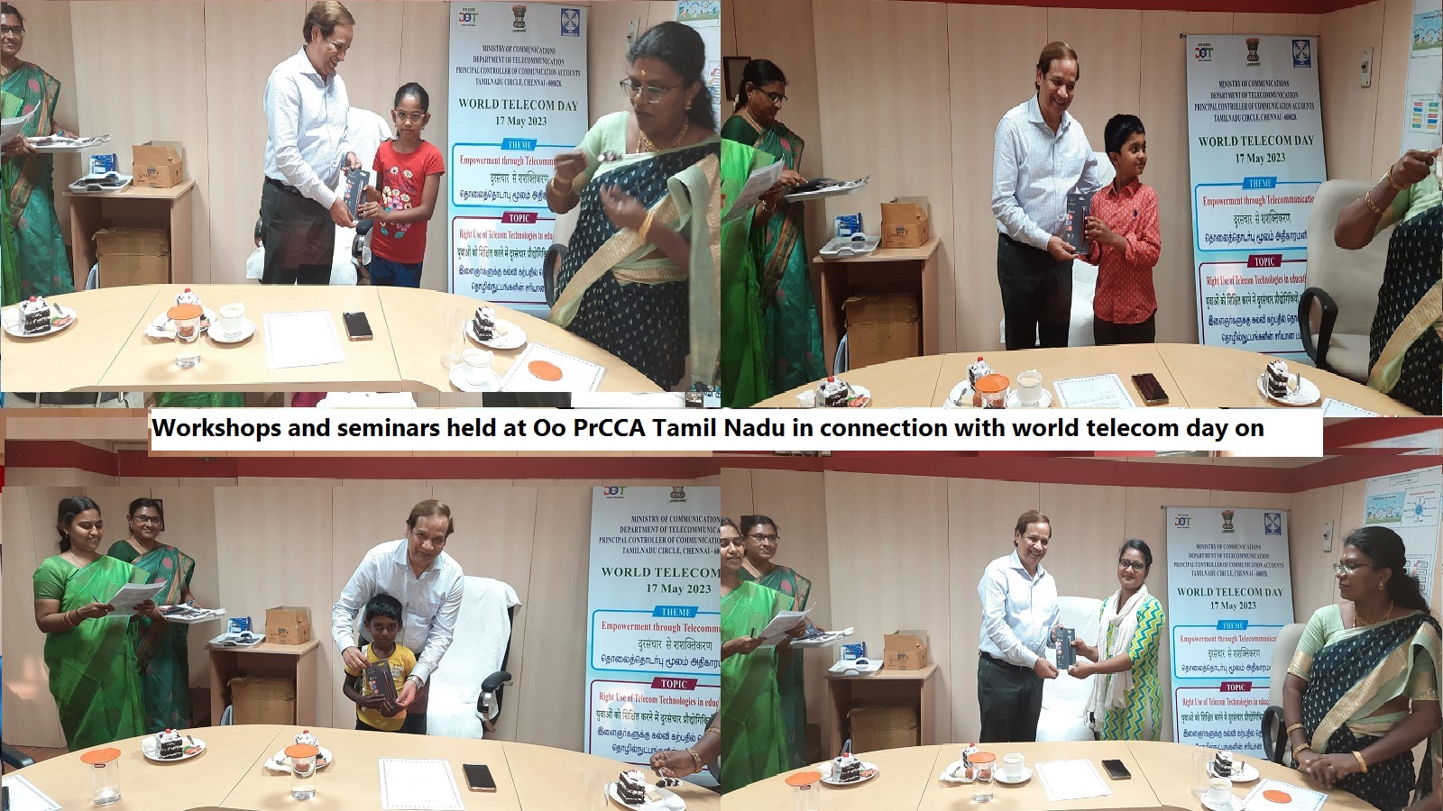 Workshops and seminars held at Oo PrCCA Tamil Nadu in connection with world telecom day on 17.5.23