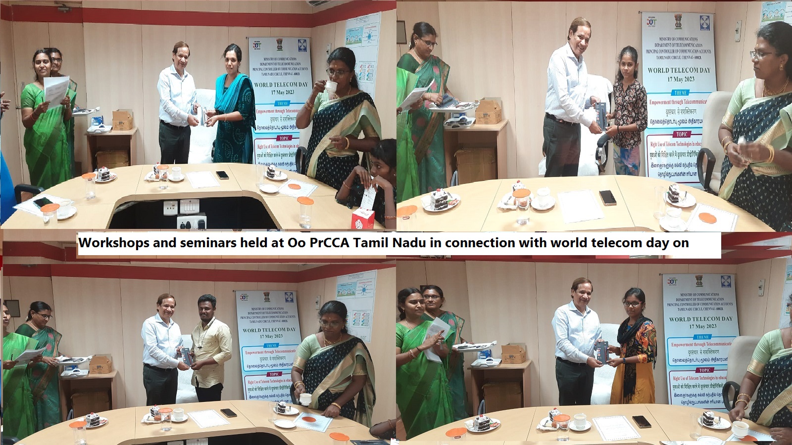 Workshops and seminars held at Oo PrCCA Tamil Nadu in connection with world telecom day on 17.5.23