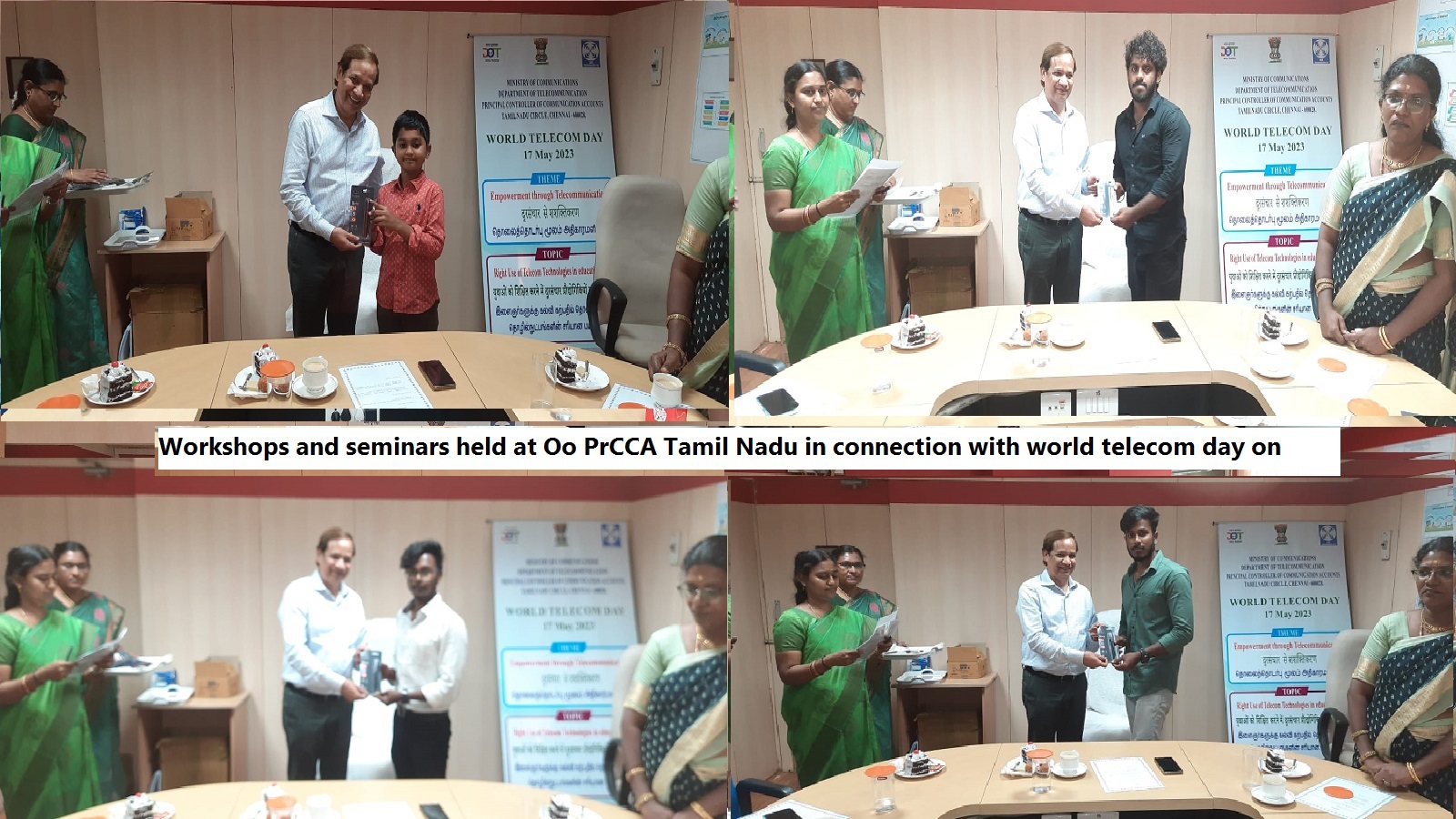 Workshops and seminars held at Oo PrCCA Tamil Nadu in connection with world telecom day on 17.5.24