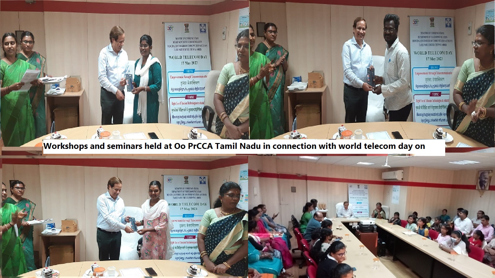 Workshops and seminars held at Oo PrCCA Tamil Nadu in connection with world telecom day on 17.5.25
