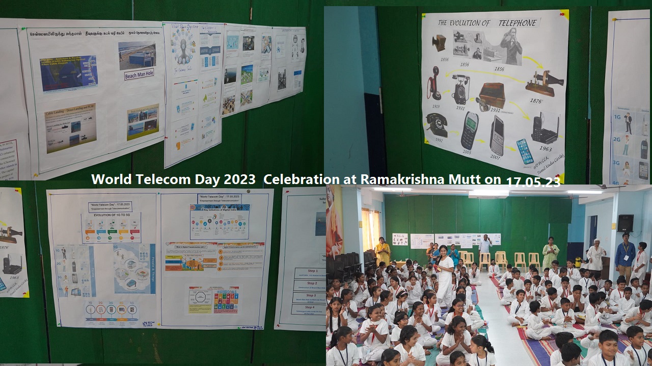 world telecom day 2023 Celebration at Ramakrishna Mutt on 17.5.23