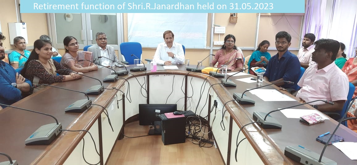 Retirement function of Shri.S.Janardhan