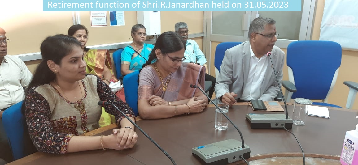 Retirement function of Shri.S.Janardhan
