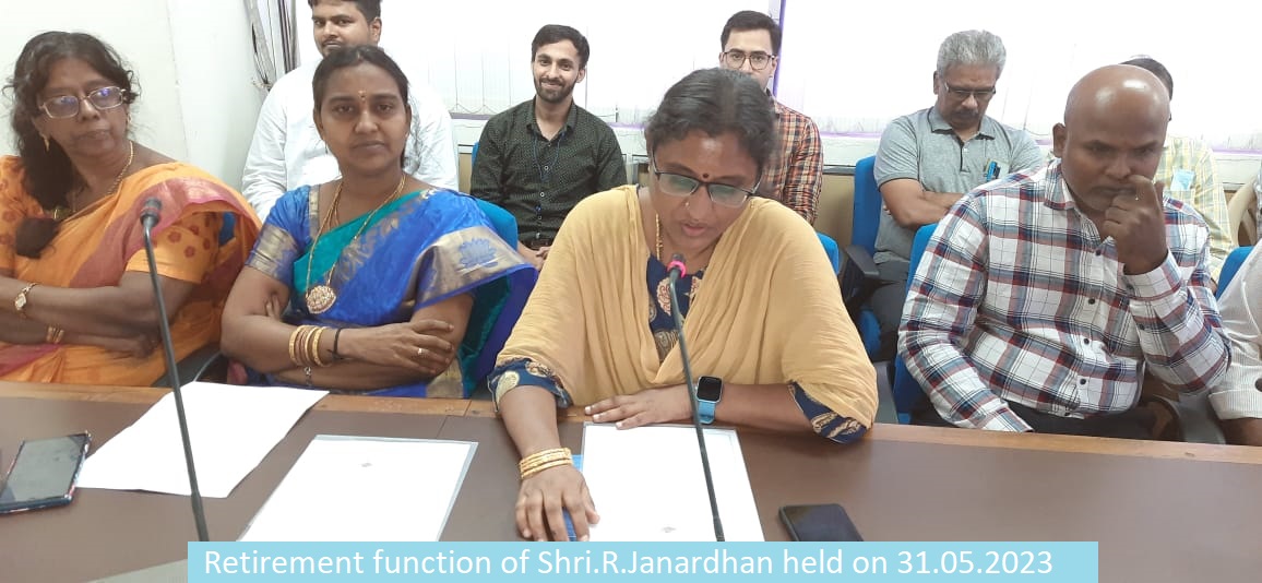 Retirement function of Shri.S.Janardhanv