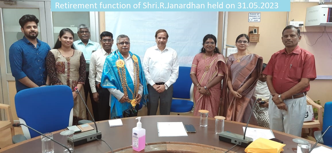 Retirement function of Shri.S.Janardhan