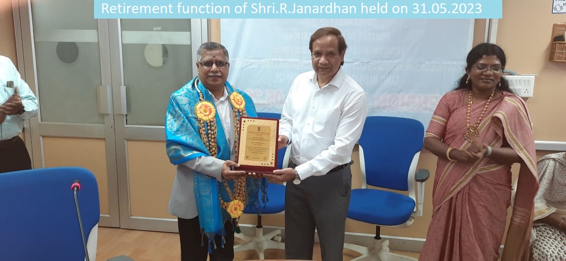 Retirement function of Shri.S.Janardhan