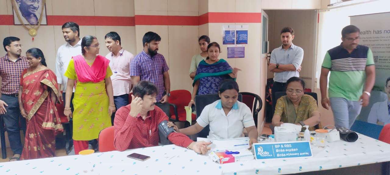 Medical Camp held at O/o the Pr.CCA Tamil Circle (RK Nagar premises) on account of World Health Day