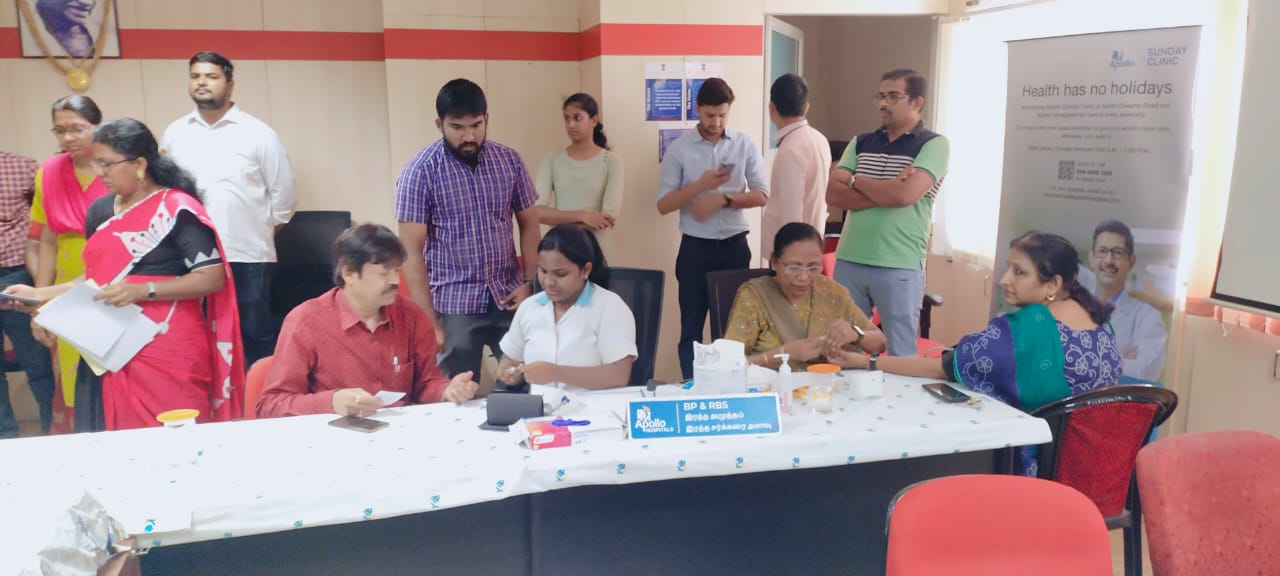 Medical Camp held at O/o the Pr.CCA Tamil Circle (RK Nagar premises) on account of World Health Day