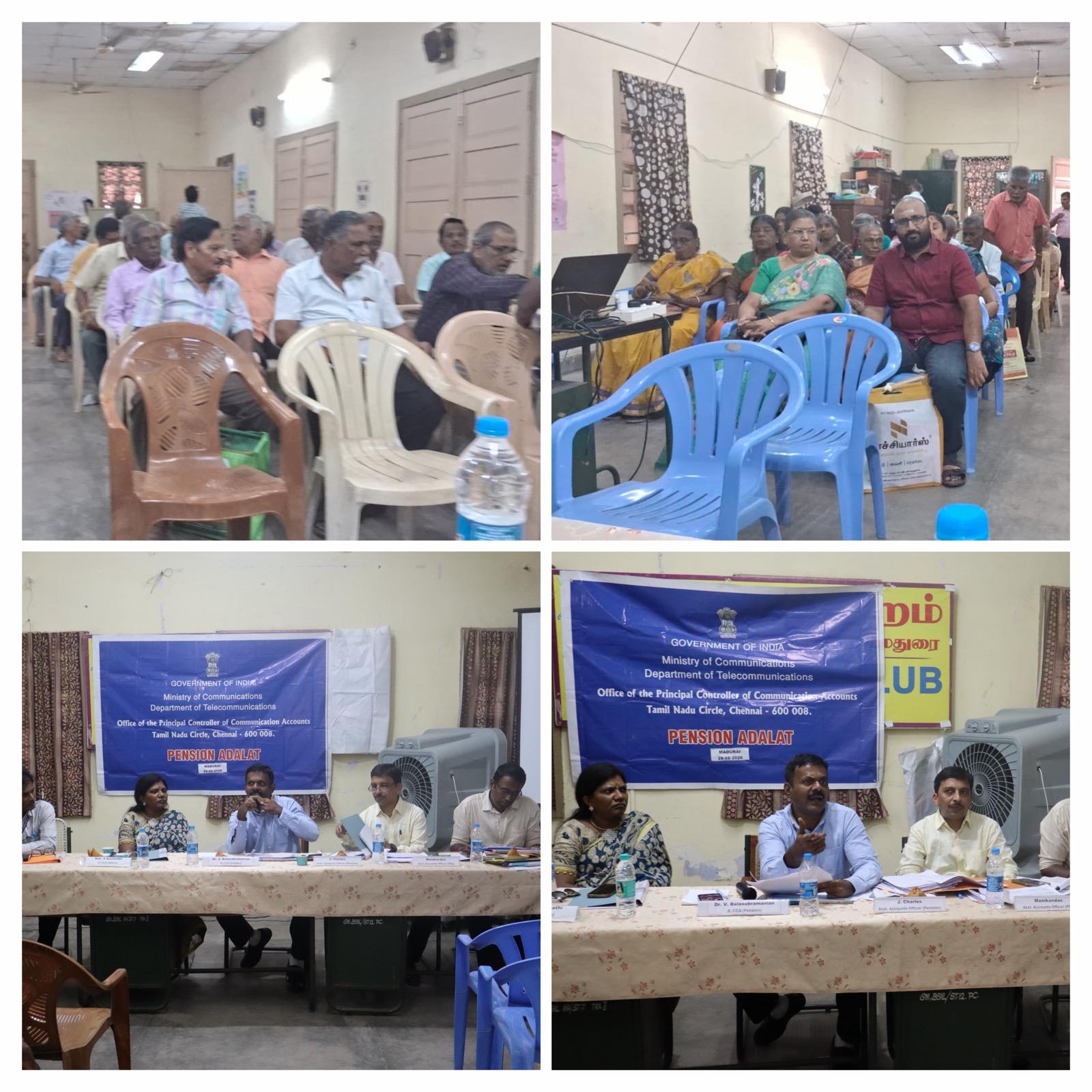 Pension Adalat held at Madurai on 28.08.2026