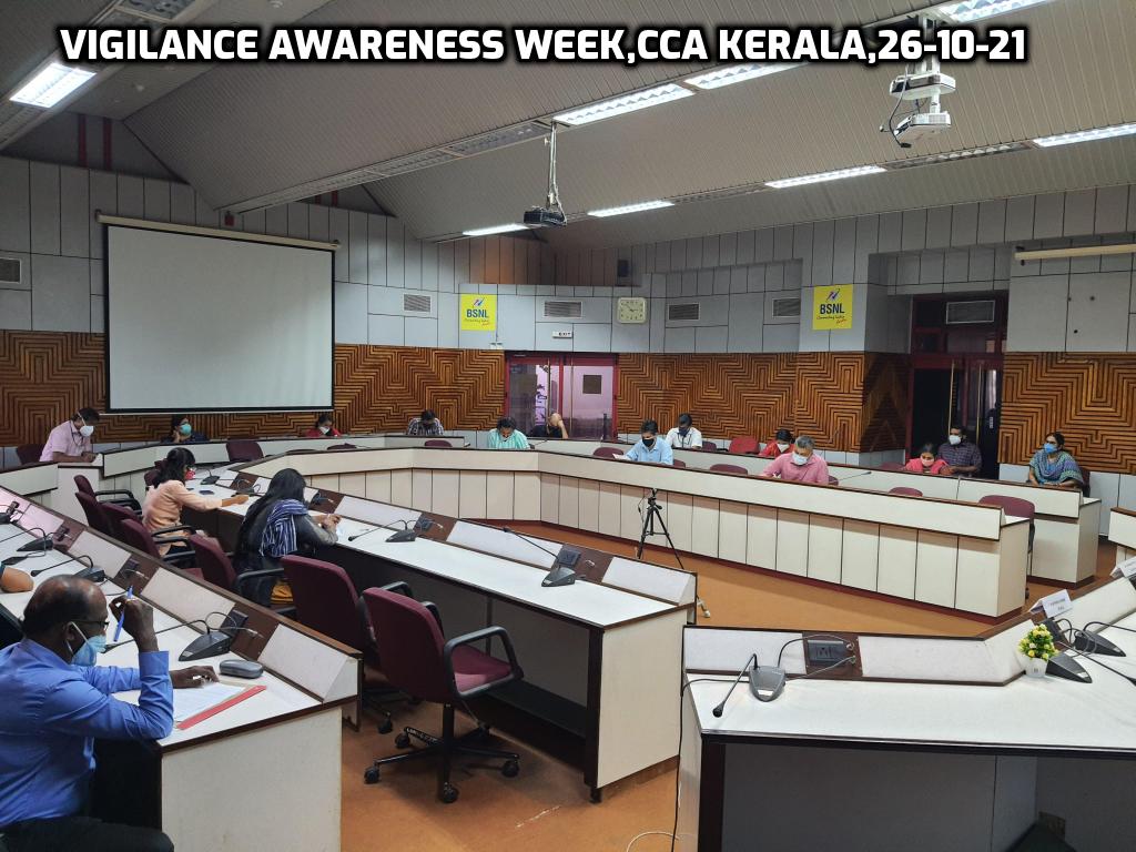 Vigilance Awareness Week held at the office of the CCA, Kerala on 26-10-21